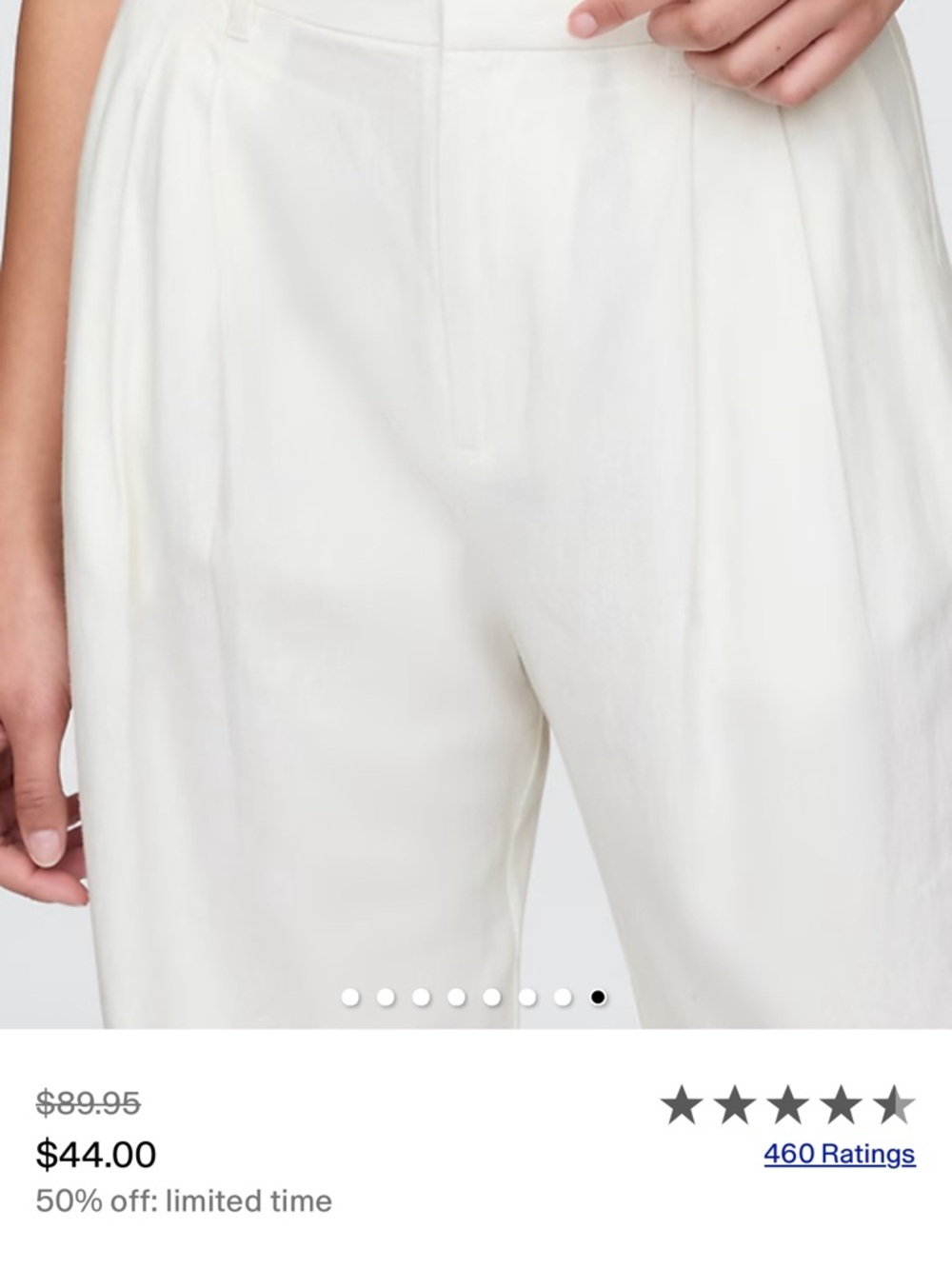 GAP Cream Wide-Leg pants